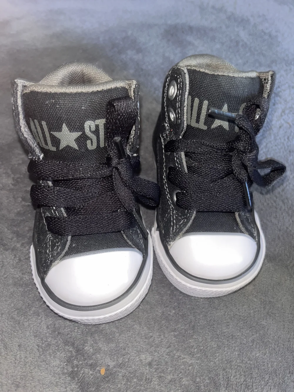 Converse All Star Kids' Black High-Top Sneakers Sz 4 Thick Laces
